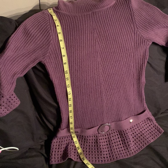 Purple cowl neck sweater no size - Picture 14 of 15